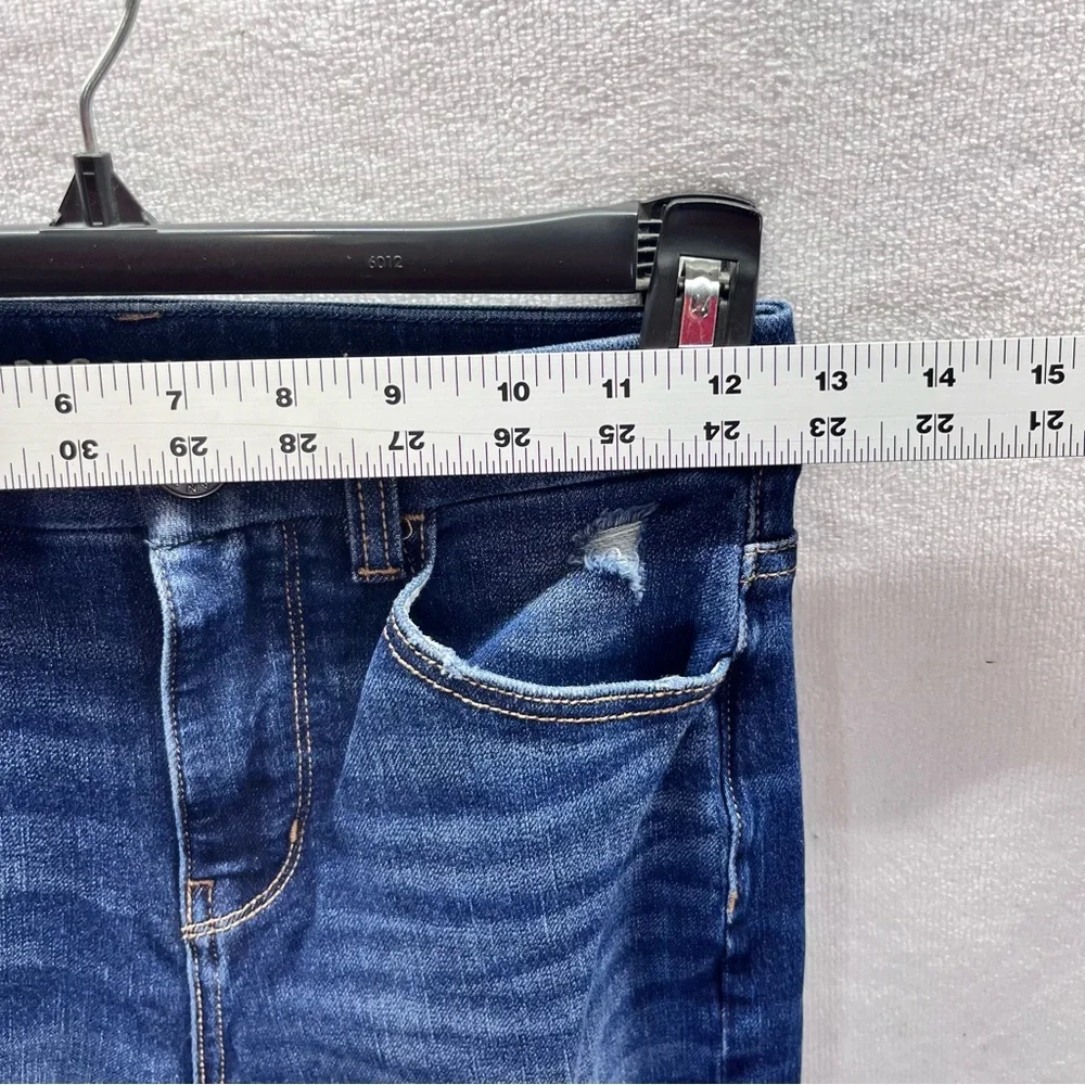 American Eagle Curvy Hi-Rise Jegging Distressed Jeans Womens 00‎ Blue Denim 2771